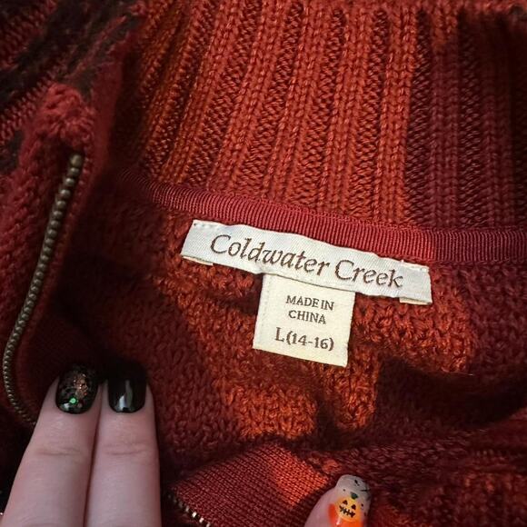 Burgundy red knit paisley r - Picture 6 of 6